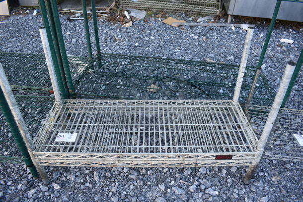 Eagle Chrome Finish 2 Tier Wire Shelving Unit. BUYER MUST DISMANTLE. PCI CANNOT DISMANTLE FOR SHIPPING. PLEASE CONSIDER FREIGHT CHARGES. 36x14x23 - Image 1 of 3