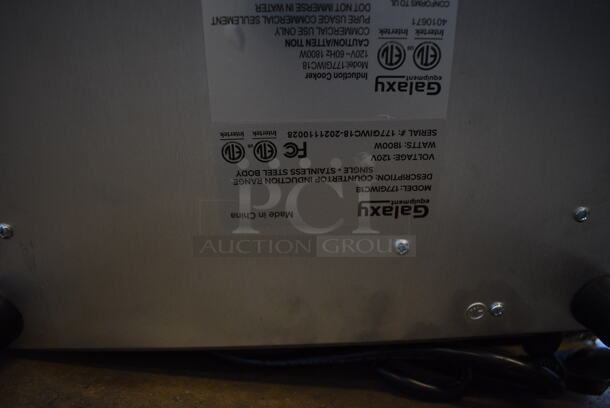 BRAND NEW IN BOX! 2021 Galaxy Model 177GIWC18 Stainless Steel Commercial Countertop Electric Powered Wok Induction Range. 120 Volts, 1 Phase. 13.5x17x5. Tested and Working! - Image 5 of 6