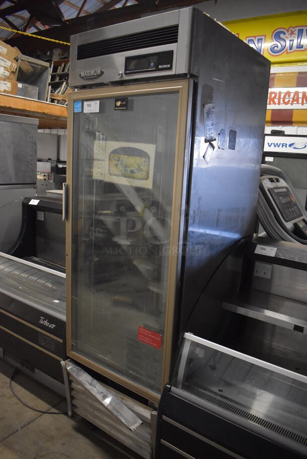 Turbo Air MSR-23G-1 Stainless Steel Commercial Single Door Reach In Cooler Merchandiser on Commercial Casters. 110-120 Volts, 1 Phase. 27x31x83. Tested and Powers On But Does Not Get Cold - Image 3 of 6