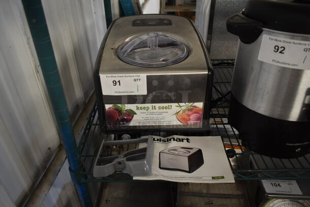 Cuisinart ICL-100 Chrome Finish Countertop Ice Cream Maker. 120 Volts, 1 Phase.  - Image 2 of 8