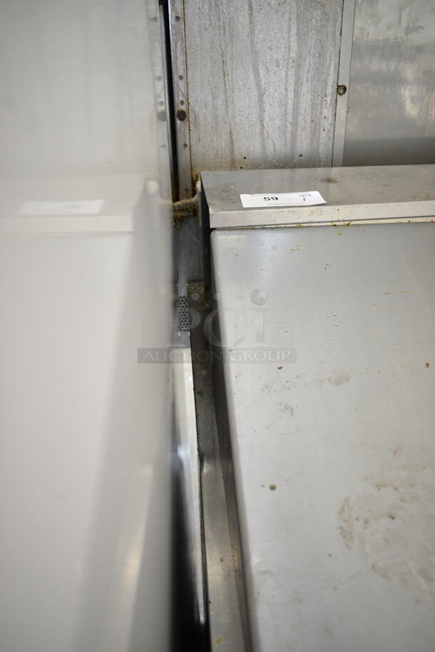 2018 Delfield 4472N-30M Stainless Steel Commercial Sandwich Salad Prep Table Bain Marie Mega Top on Commercial Casters. Missing Left Side Mega Top Bracket. 115 Volts, 1 Phase. Tested and Working! - Image 2 of 10