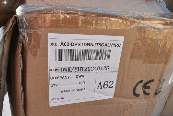 6 BRAND NEW Boxes Including 164CUSHMTLBK Lancaster Table & Seating 2 1/2" Black Vinyl Padded Seat for Metal Frame Seating, 164CCROSSFR Cross Back Chair, 349D3048VXBK Lancaster Table &amp; Seating 30" x 48" Rectangular Standard Height Wood Butcher Block Table with 4 Black Cross Back Chairs - Vintage, 349D2430VINX Lancaster Table &amp; Seating 24" x 30" Rectangular Standard Height Wood Butcher Block Table with Vintage Finish and Cast Iron Cross Base Plate. 6 Times Your Bid!  - Image 7 of 7