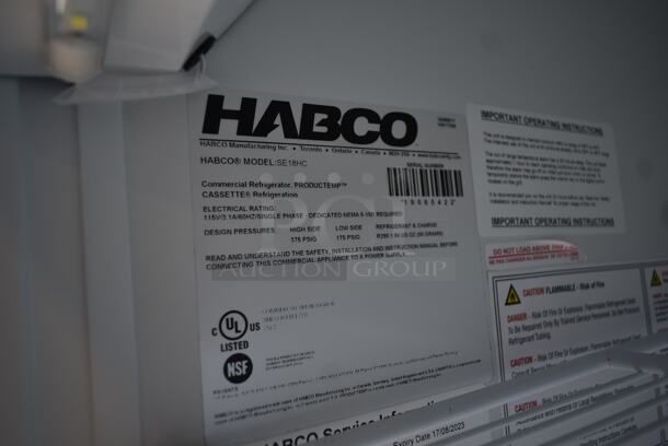 2019 Habco SE18HC Metal Commercial Single Door Reach In Cooler Merchandiser w/ Poly Coated Racks. 115 Volts, 1 Phase. Tested and Working! - Image 4 of 4