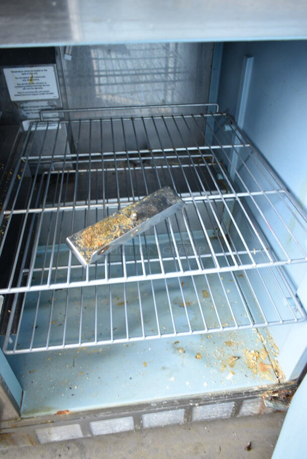 2018 Delfield 4472N-30M Stainless Steel Commercial Sandwich Salad Prep Table Bain Marie Mega Top on Commercial Casters. Missing Left Side Mega Top Bracket. 115 Volts, 1 Phase. Tested and Working! - Image 6 of 10