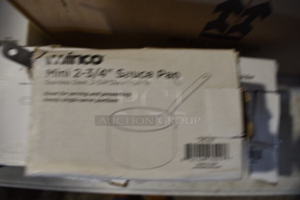 13 Various BRAND NEW IN BOX! Winco Stainless Steel Items; 2 Fry Cup, Mini 2-3/4" Sauce Pan, 2 4" Fry Pans, 5" Fry Pan, Mini 5-3/16" Square Kadai Bowl, Mini 5" Sauce Pan, 2 Mini 4-3/4" Casserole and 3 Mini 4-3/4" Casserole. 13 Times Your Bid! - Image 3 of 9