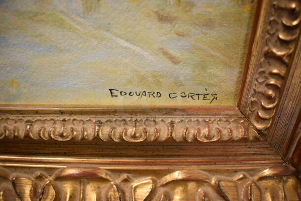 Framed Canvas Painting Reproduction of Cafe De La Paix Opera by Eduard Cortes From Art Dealer Ed Mero! - Image 5 of 7