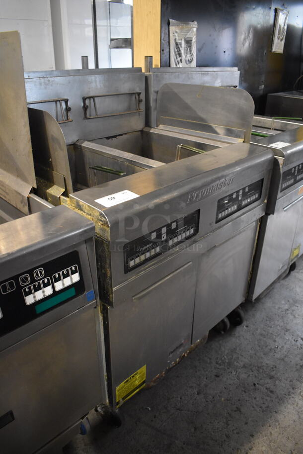 Frymaster FPPH255CSD Commercial Stainless Steel Natural Gas Floor Fryer With 2 Baskets on Commercial Caster. 80,000 BTU - Image 2 of 6