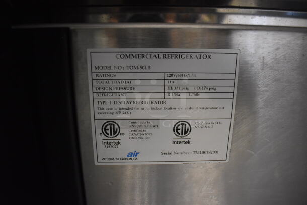 Turbo Air TOM-50LB Stainless Steel Commercial Floor Style Reach In Grab N Go Merchandiser. 120 Volts, 1 Phase. 51x32x48. Tested and Powers On But Does Not Get Cold - Image 5 of 6