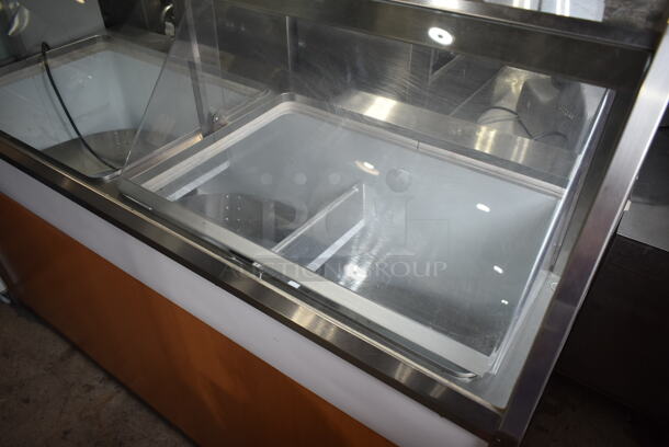 Metal Commercial Floor Style Ice Cream Dipping Cabinet w/ Metal Ice Cream Tub Collars. Tested and Does Not Power On - Image 3 of 7