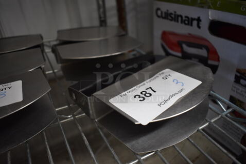 3 Nemco Model SMC100 Stainless Steel Rocking Salad Cutter Tosser. 6.5x1.5x6.5. 3 Times Your Bid!