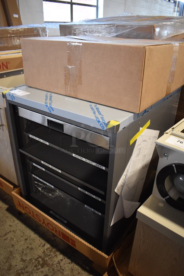 BRAND NEW! Royston Metal Gray Counter w/ Metal Shelf. 24x30x27 - Image 2 of 6