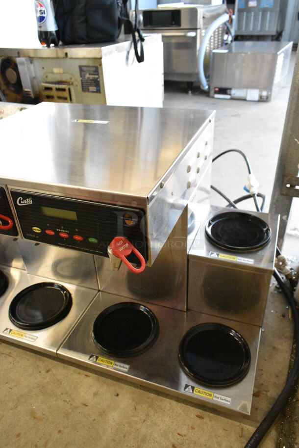 Curtis ALP6GT63A000 Stainless Steel Commercial Countertop 6 Burner Coffee Machine w/ Hot Water Dispenser. 120/220 Volts, 1 Phase.  - Image 4 of 10