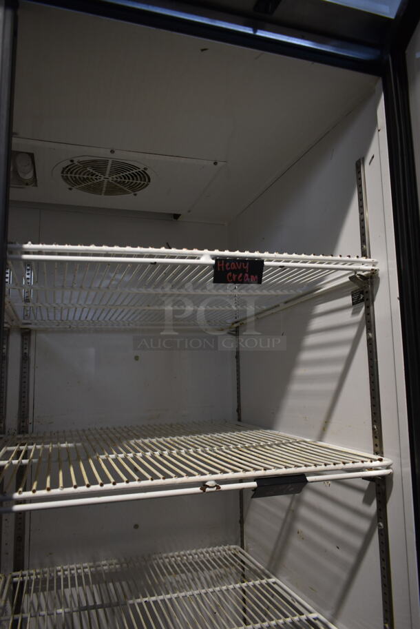 2014 True TG2R-2S ENERGY STAR Stainless Steel Commercial 2 Door Reach In Cooler w/ Poly Coated Racks on Commercial Casters. 115 Volts, 1 Phase. Tested and Working! - Image 7 of 9