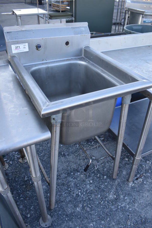 Eagle Stainless Steel Commercial Single Bay Sink. 23x28x44 - Image 2 of 6