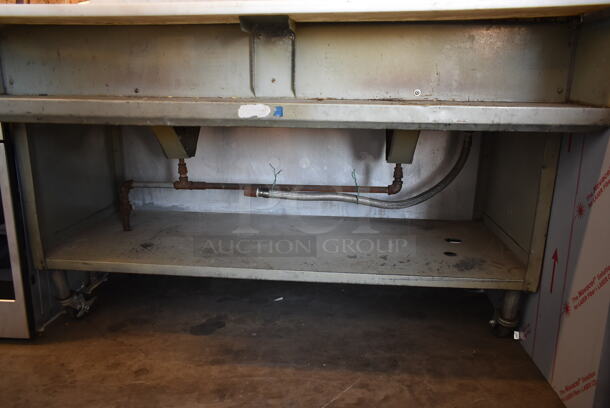 Stainless Steel Commercial Floor Style 4 Well Steam Table w/ Under Shelf on Commercial Casters. - Image 4 of 6