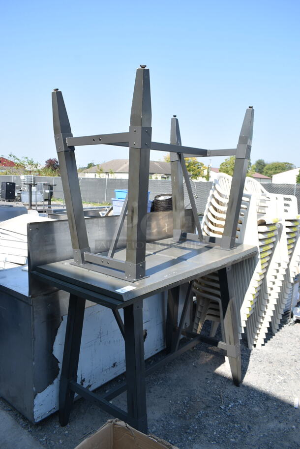 2 BRAND NEW SCRATCH AND DENT! Black Bar Height Tables. 2 Times Your Bid!  - Image 2 of 6