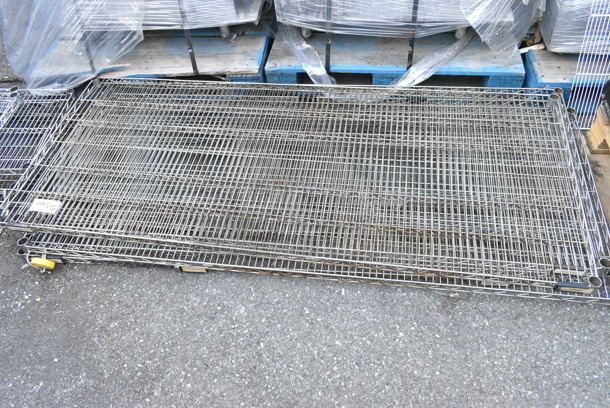 ALL ONE MONEY! Lot of Approximately 26 Wire Shelves. Includes 72x30x2 - Image 2 of 4