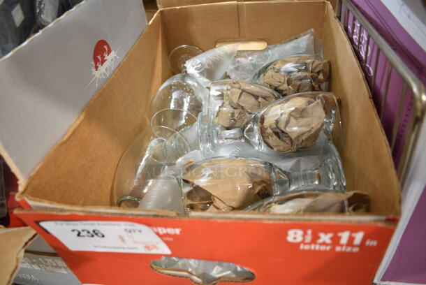 ALL ONE MONEY! Lot of 4 Boxes of Various Glassware Including Wine Glasses,  - Image 5 of 7
