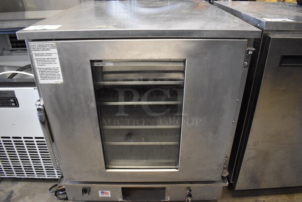 2019 Winston HC4009ZE B Series Stainless Steel Commercial Heated Holding Cabinet on Commercial Casters. 120 Volts, 1 Phase. 27.5x33x32. Tested and Does Not Power On