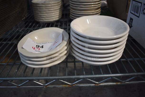ALL ONE MONEY! Lot of 11 Various White Ceramic Bowls. 5x5x1.5 - Image 2 of 3