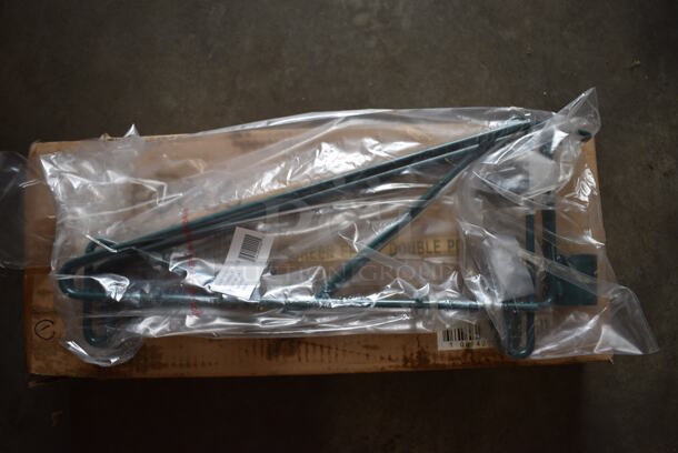 ALL ONE MONEY! Lot of 2 BRAND NEW IN BOX! Focus Green Finish Double Post Mount Bracket. 17x3x8 - Image 1 of 3