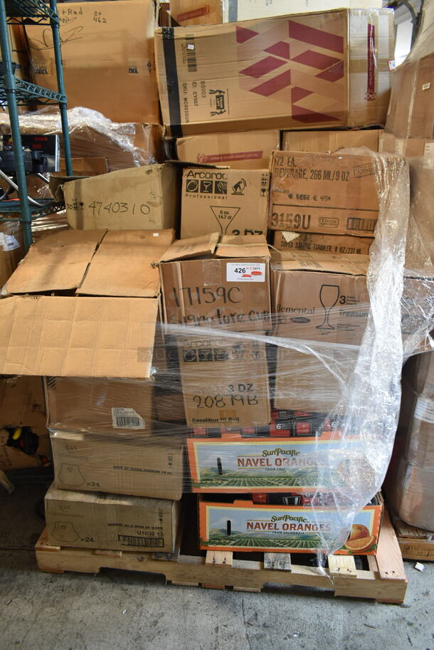 23 Boxes of BRAND NEW Glassware Including Arcoroc Glasses. 23 Times Your Bid! - Image 1 of 5