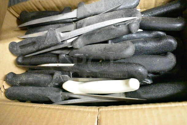 50 SHARPENED Stainless Steel Knives Including Boning Knives. 50 Times Your Bid!  - Image 4 of 5
