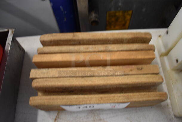 3 Wooden Holders. 8x1.5x2.5. 3 Times Your Bid! - Image 3 of 3