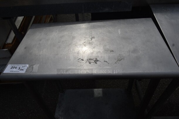 Stainless Steel Table w/ Metal Under Shelf. - Image 2 of 3