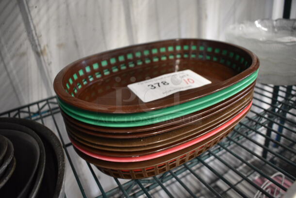10 Various Colored Poly Food Baskets. 11x7x2. 10 Times Your Bid! - Image 2 of 3