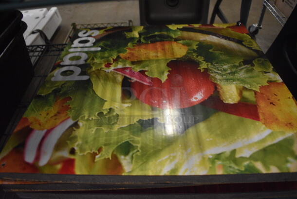 ALL ONE MONEY! Lot of 4 Signs; 2 Pizza, Salad and Dessert. Includes 23x1x23 - Image 2 of 4