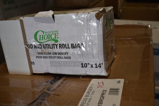 PALLET LOT of 25 BRAND NEW Boxes Including 2 Box 760SOUP6WB Choice 6 oz. White Double Poly-Coated Paper Food Cup - 1000/Case, 50010W Choice 10 oz. White Poly Paper Hot Cup - 1000/Case, 760SOUP32WB Choice 32 oz. White Double Poly-Coated Paper Food Cup - 500/Case, Choice Utility Roll Bags, 3 Box 5002TPJSELCM Lavex Select Compact Jumbo Jr. 550' 2-Ply Toilet Tissue Roll with 7" Diameter - 12/Case, 500LFLAT Choice 9, 12, 16, 20, and 24 oz. Clear Flat Lid with Straw Slot - 50/Pack, 109CARTBLGBK Choice Black Utility / Bussing Cart with Three Shelves - 42" x 20", SRKD-3 Speed Rail, 5008W Choice 8 oz. Tall White Poly Paper Hot Cup - 1000/Case, 3 Box 959SL24 Libbey SL-24 Slate 10 1/2" x 4 3/8" Ultra Bright White Wide Rim Rectangular Porcelain Plate - 12/Case, 2 Box Lavex Jumbo Toilet Paper, 3 Box 347TCL5 Choice 5 oz. Clear Disposable Plastic Tumbler - 500/Case, 966TALLFLDB Choice White Tall-Fold 6" x 13" Dispenser Napkin - 8000/Case 25 Times Your Bid! - Image 5 of 12
