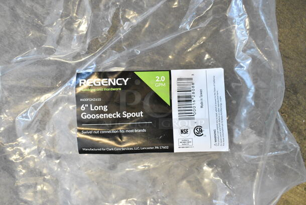 5 BRAND NEW SCRATCH AND DENT! Items Including Regency 600FGNZ610 6" Long Swivel Gooseneck Spout with 2 GPM Aerator, 407SKMRMAN11 Choice 11" Stainless Steel Wok Skimmer, 554TRNSD94 Backyard Pro 9" x 4" High Heat Solid Turner with Black Handle, 407TOMCSS12 Choice Tomato Corer with Stainless Steel Handle - 12/Pack, Monin Pumps. 5 Times Your Bid!  - Image 4 of 12