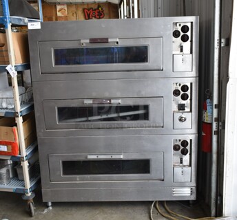 3 General Electric GE CN50 Stainless Steel Commercial Bakery Ovens. 197-219 Volts, 1/3 Phase. 3 Times Your Bid! 