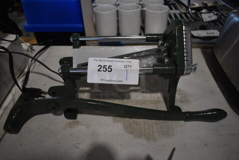Metal Commercial Countertop French Fry Cutter. 13x7x7.5