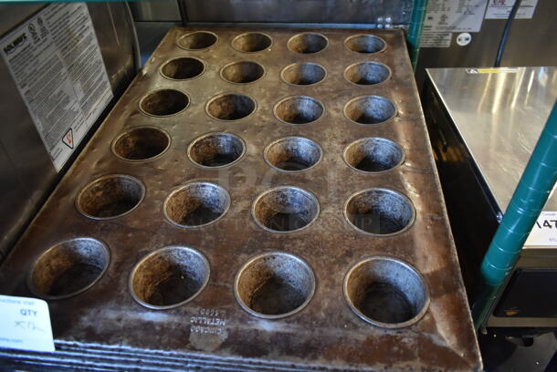 12 Metal 24 Cup Muffin Baking Pans. 12 Times Your Bid! - Image 3 of 3