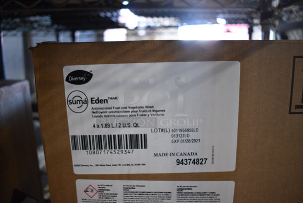 3 Boxes of 4 Diversey Suma Eden Antimicrobial Fruit and Vegetable Washer Bottles. 3 Times Your Bid! - Image 5 of 5
