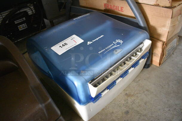 Georgia Pacific enMotion Blue Poly Wall Mount Paper Towel Dispenser. 14x10x16 - Image 2 of 3