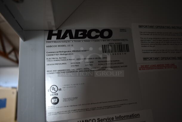 2019 Habco SE18 Metal Commercial Single Door Reach In Cooler Merchandiser w/ Poly Coated Racks. 115 Volts, 1 Phase. Tested and Working! - Image 5 of 7