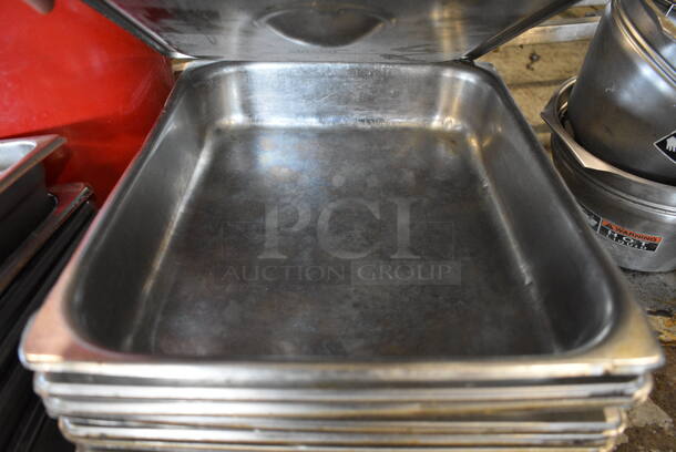 12 Stainless Steel 1/2 Size Drop In Bins w/ 2 Lids. 1/2x2.5. 12 Times Your Bid! - Image 2 of 3