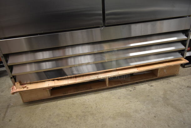 BRAND NEW SCRATCH AND DENT! 2022 Avantco 178A49FHC Stainless Steel Commercial 2 Door Reach In Cooler w/ Poly Coated Racks. 115 Volts, 1 Phase. Tested and Powers On But Does Not Get Cold - Image 4 of 8