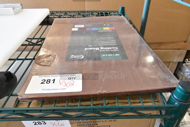 2 BRAND NEW SCRATCH AND DENT! Items Including 40718125B Choice 18" x 12" x 1/2" Brown Polyethylene Cutting Board and Garde 181PORTBASE Portable Mounting Base for Rotary Slicer. 2 Times Your Bid!  - Image 3 of 6