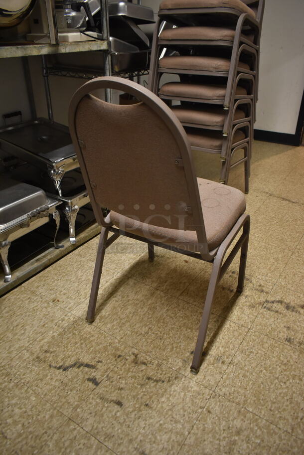 7 Metal Stackable Banquet Dining Height Chairs. 7 Times Your Bid! (hallway) - Image 4 of 4