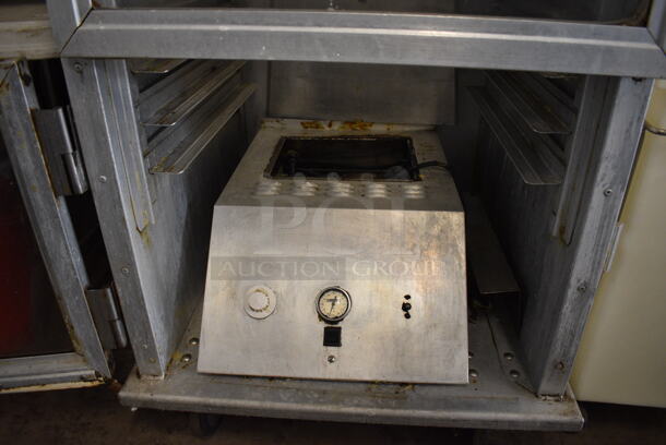 Metal Commercial Heated Warming Cabinet on Commercial Casters. 29x32x72. Cannot Test Due To Exposed Wire. - Image 5 of 6