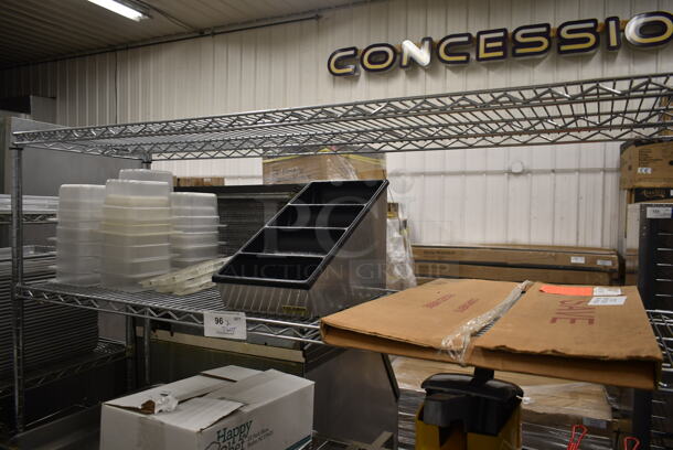 ALL ONE MONEY! Two Tier Lot of Various Items Including Poly Drop In Bins and Rack - Image 3 of 4