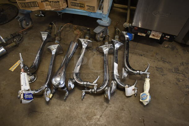 8 Stainless Steel Single Tap Beer Towers. Comes w/ Blue Moon and Samuel Adams Handle. 8 Times Your Bid! - Image 1 of 5