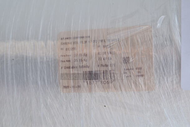 PALLET LOT of 20 BRAND NEW SCRATCH AND DENT! Atlantic 482MIL120D Bundler Film Plastic Wrap Rolls. 20 Times Your Bid! - Image 3 of 3