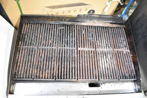 2019 Cooking Performance Group CPG 351CRCPG36 Stainless Steel Commercial Countertop Natural Gas Powered Charbroiler Grill. 120,000 BTU.   - Image 2 of 5