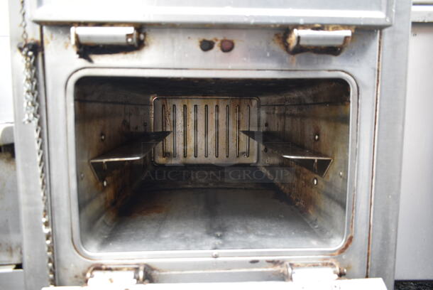 Stainless Steel Commercial Counter w/ 2 Oven Doors and Back Splash. - Image 6 of 6