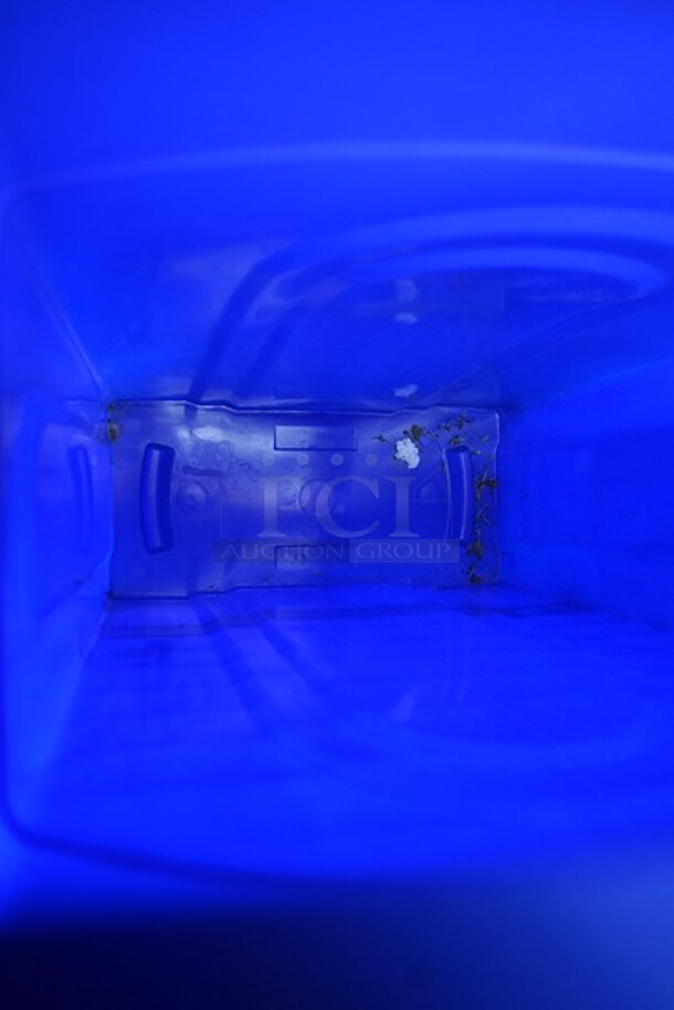 Blue Poly Slim Jim Trash Can w/ Lid. - Image 2 of 2